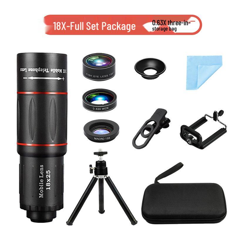18-кратный HD телеобъектив для мобильного телефона для концертной и дальней фотосъемки