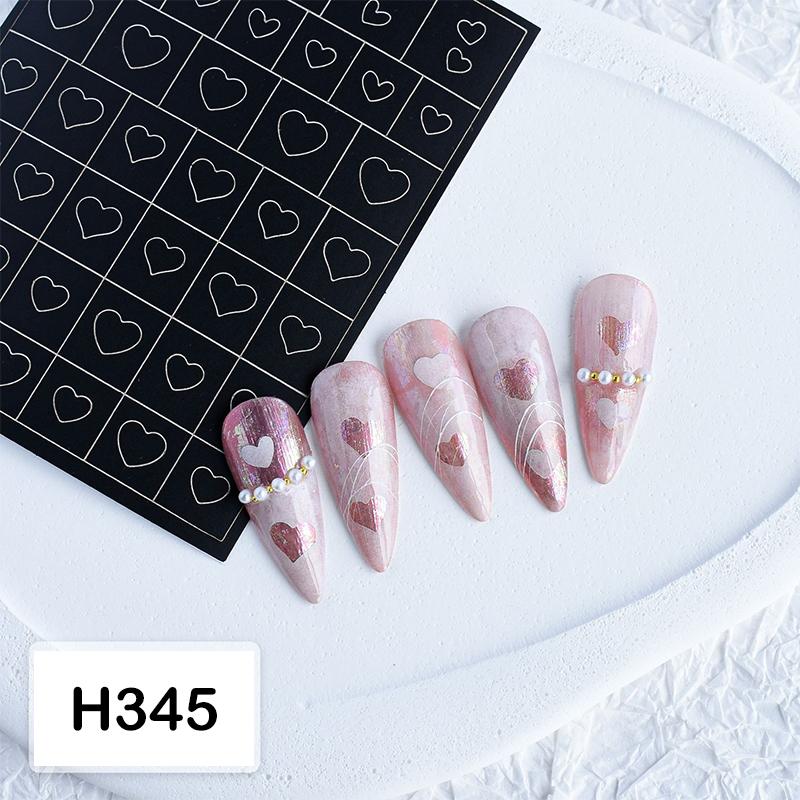 Hallow Star Heart Butterfly Nail Forms Fringe Tip Guides Sticker Diy Nail Art Tips Stickers Stencil Strips Manicure Tool Salon