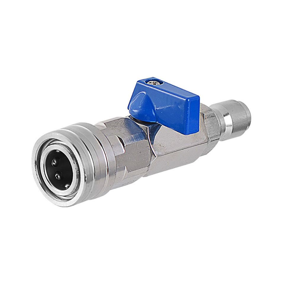 1Pcs for Power Washer Ball Valve Kit Water Flow Switch 3/8 1/4 Inch Washer Quick Connector Stainless Steel High Pressure