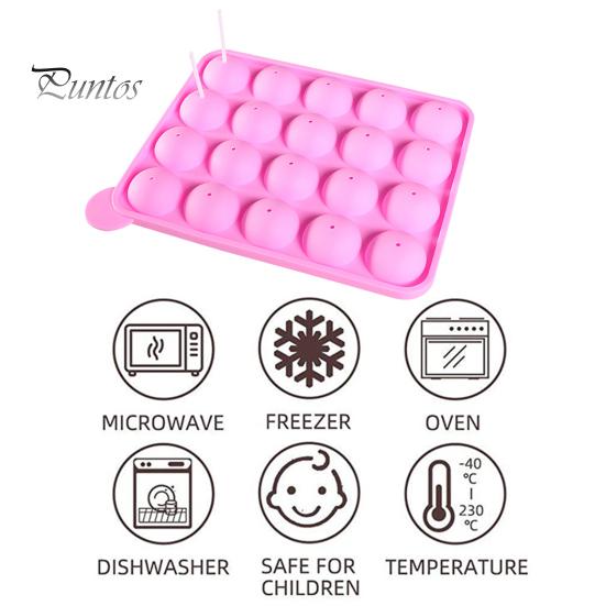 Силиконовая форма с антипригарным покрытием, 20 ячеек, формы для выпечки кексов Lolly Pop с палочками, многоразовый семейный набор для выпечки домашних сладостей