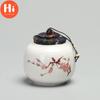 Hi Ceramic Tea Caddy Canister Mini Portable Travel Sealed Can Kitchen Food Storage Tanks Porcelain Candy Jars