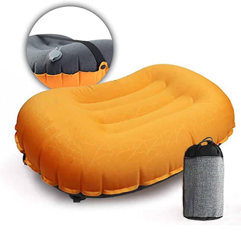 Portable Inflatable Pillow Compressible Folding Air Cushion Outdoor Protective Tourism Sleeping Gear Camping Equipment
