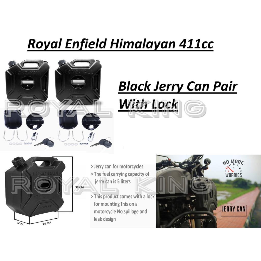 Black "Jerry Can Pair 5 Liters" Fit for Royal Enfield Himalayan 411