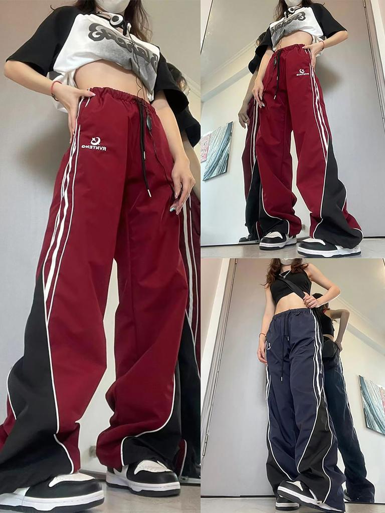 LAVASEON Long Unisex Cargo Casual Sarouel Loose Plus Harajuku Street Shibuya Docking Pants Pants, Pants, Wide-Leg Pants, Pants, Fit, Sizes, Style,