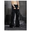 Light Asian wind spray painting dirty dye embroidery angel wings jeans men and women dark wind old rivet design trousers men