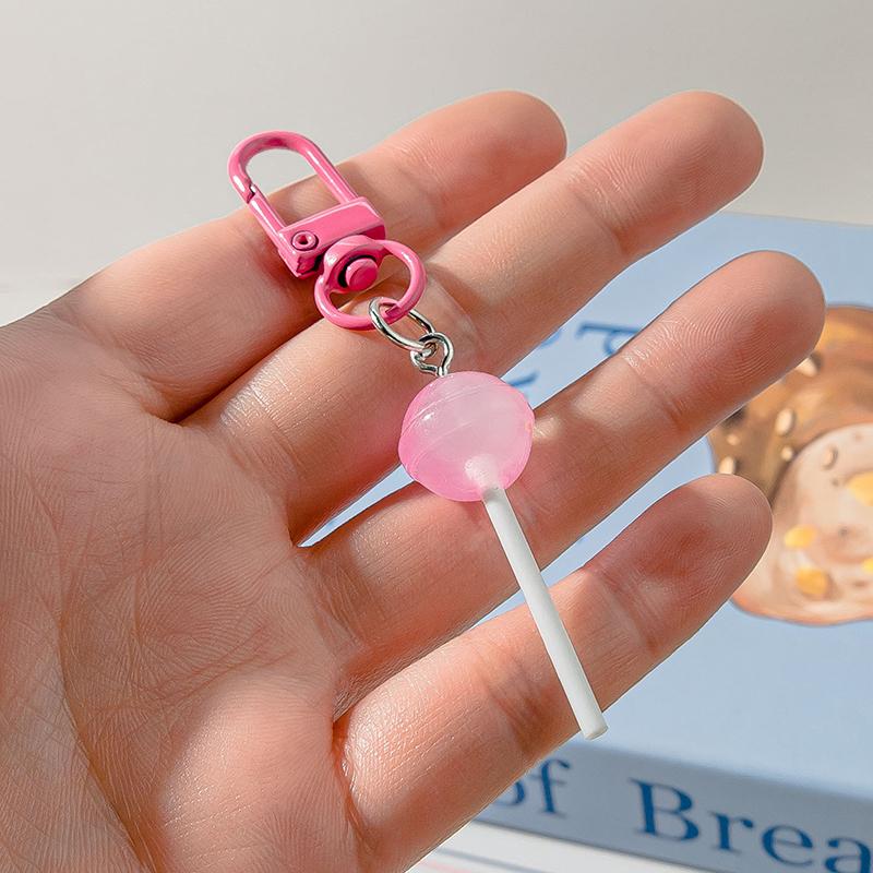 Милый брелок в виде леденца из смолы, мини 3D имитация еды, брелоки для ключей для женщин, девочек, подвеска для сумочки, DIY детские ювелирные изделия, подарки