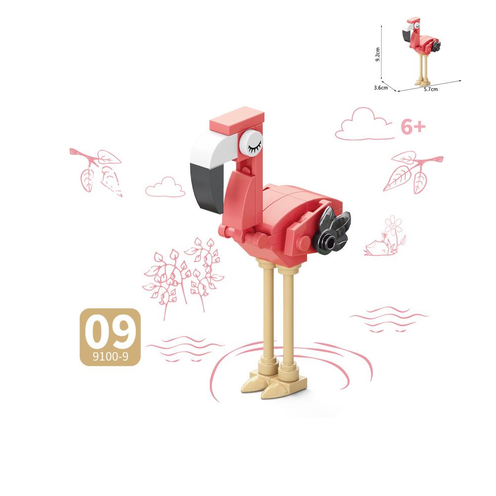 MOC Пазл Животные Строительные блоки Пчела Тигр Лев Жираф Лягушка Крокодилы Лиса Птица Дикий кабан Насекомые Мини DIY Кирпичный конструктор Игрушка Подарок F029