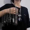 Trendy Titanium Steel Men's Hip-Hop Necklace - Fashionable, Versatile, and Emotional Couple Accessory.
