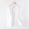 Men's Casual White Linen Shirt - Breathable, Loose-Fit, Three-Quarter Sleeve