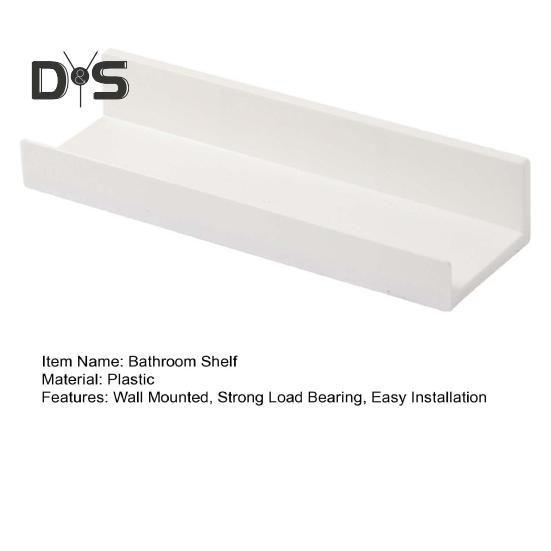 Bathroom Wall Shelf Traceless Stickers Easy Install Storage Rack Home Decor Wall Mounted Shelf Kitchen Toys Essentials Organizer