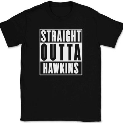 Футболка Straight Outta Hawkins Футболка Смешная Индиана IN География