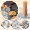 DIY Zinc Zinc Zinc Alloy Biscuit Mold Wooden Handle Biscuit Embossing Stamp Mold Cookie Pressing Mold Party