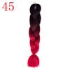 Ombre Braiding Hair Extensions 24inch 115g Synthetic Jumbo Braids Hair Fiber Pink Purple Blue Green