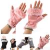 New Fashion Women's Faux Rabbit Fur Hand Wrist Warmer Half Finger Gloves Winter Glove