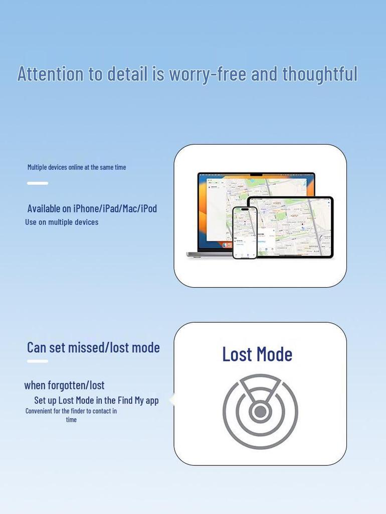 Глобальный FindMy Трекер ключей и питомцев - Устройство-локатор для детей и пожилых