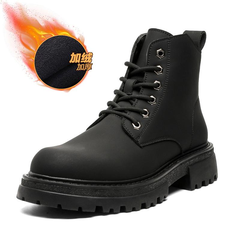 2024 высокие ботинки Мартин Мужские британские высокие ботинки Осень новые увеличивающие рост ботинки Челси 25006-J