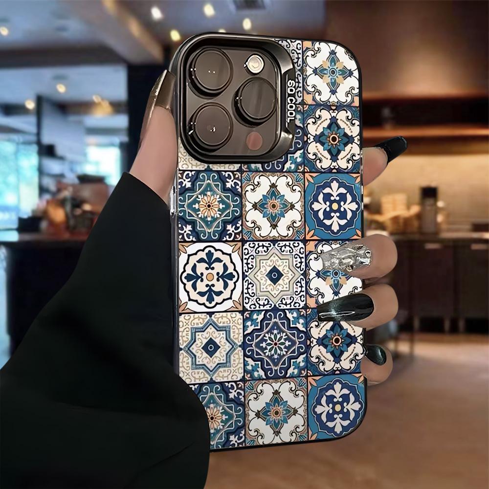 Персонализированный чехол для телефона с принтом-пэчворком, подходит для iPhone 17 16 15 14 13 12 11 Pro/Max/Plus, противоударный и защищающий от падений