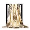 Women Fashion Square Vintage Print Satin Neckerchief Sun-Proof Scarf Scarves Shawl High Quality 1PC 90*90cm
