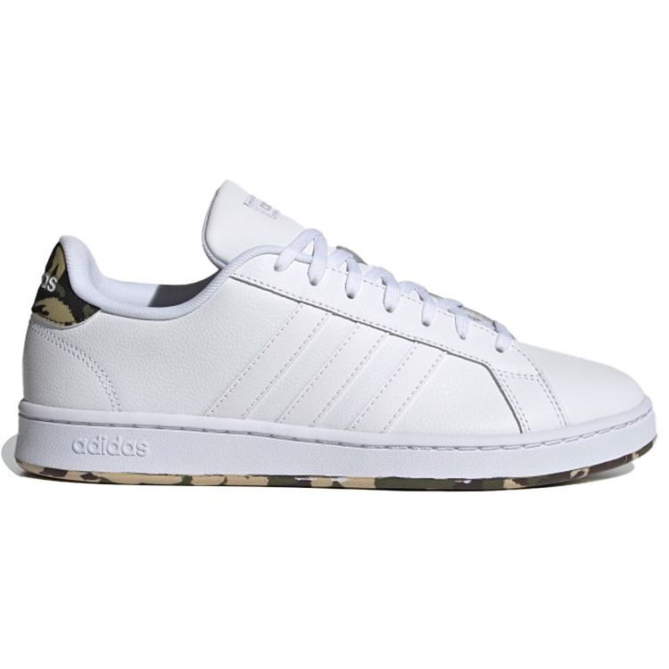 Adidas Neo Grand Court Удобные Универсальные Кроссовки с Низким Верхом Мужские Кроссовки Белые Зеленые FY8557