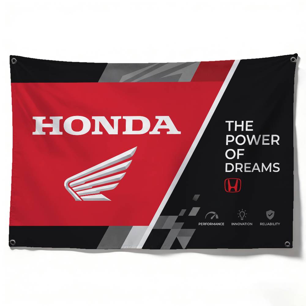 BWG5 ДЛЯ HONDA RACING Декоративный Флаг Высококачественный Полиэстер Устойчивый к Выцветанию Машинная Стирка Внутренний Наружный Подвесной Баннер