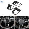 Интерьер автомобиля, чехол на руль из углеродного волокна для Porsche Panamera Macan 2014-Cayenne 2015-718 911 918 2012-2015