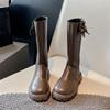 Children's Martin Boots  New Girls' Foreign Style Bow High-top Boots Fashionable Girls' Princess Shoes