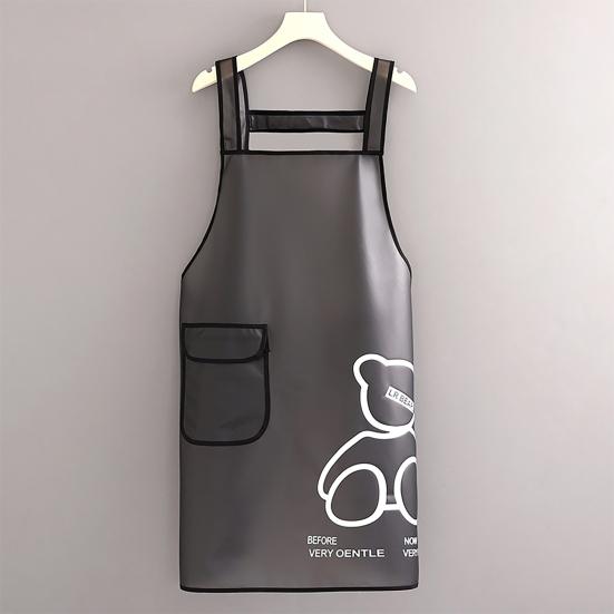 Useful Pocket Design Anti Stain Comfortable Back Lace-up Cooking Apron for Home Kitchen