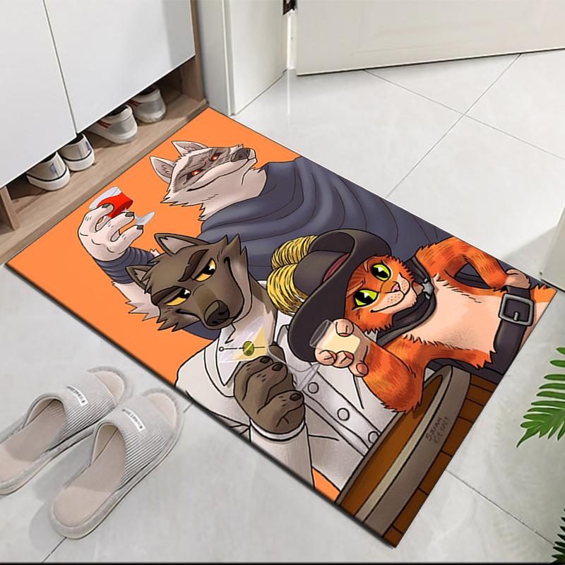 Puss In Boots Printed Carpetrugfor Office Chair Living Room Bedroom Kitchen Room Decor Gifts