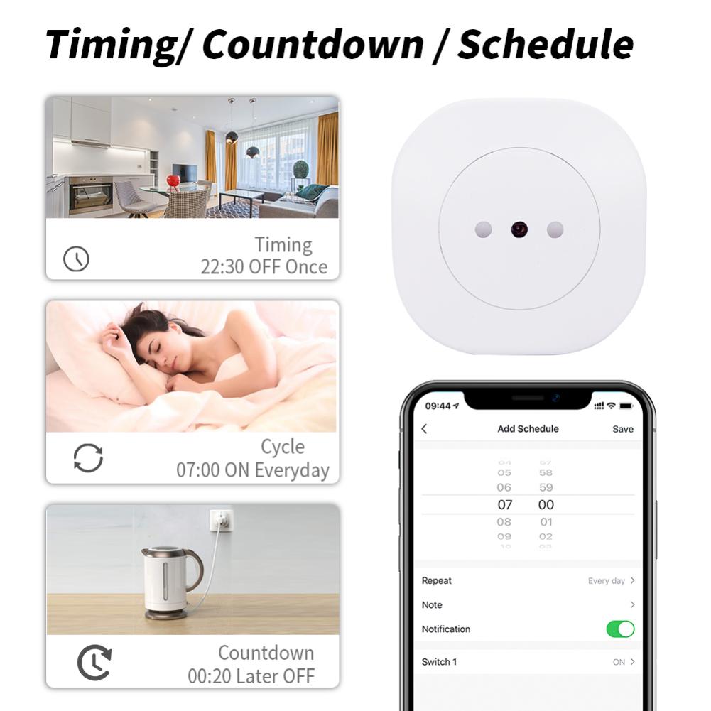 16a 10a Розетка Tuya Пульт Дистанционного Управления Голосовое Управление Розетка с Таймером Для Alexa Или Google Home Умная Розетка Wifi Итальянская Вилка