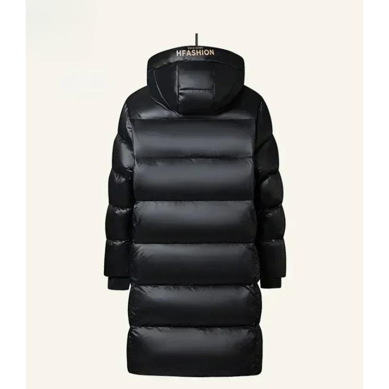 Зимняя мужская куртка-пуховик, утолщенная, водонепроницаемая, термопальто, мужское удлиненное, однотонное, короткое, с капюшоном, теплое пальто