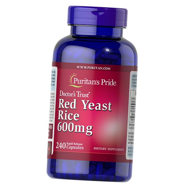 Ферментированный Красный дрожжевой рис, Red Yeast Rice 600, Puritan's Pride  60капс (71367029)