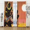 Роскошные африканские танцы женщина мужчина бесплатная доставка занавеска для окна для гостиной детская спальня ванная комната кухня дверь домашний декор2 шт.