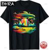 Ufo Alien Retro Bright Mountain Lake Camping Visitor Tshirt Unisex Unisex Clothing Tee Ropa Mujer Vintage Loose Clothes Unisex T Shirt