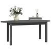 Coffee Table Gray 110x55x45 cm Solid Pine Wood