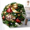 1pc Elegant Christmas Ornaments Pattern Beautiful Looking Automatic Folding Umbrella, 3 Folding, 8 Iron Frame Design, Durable and Suitable for Tr