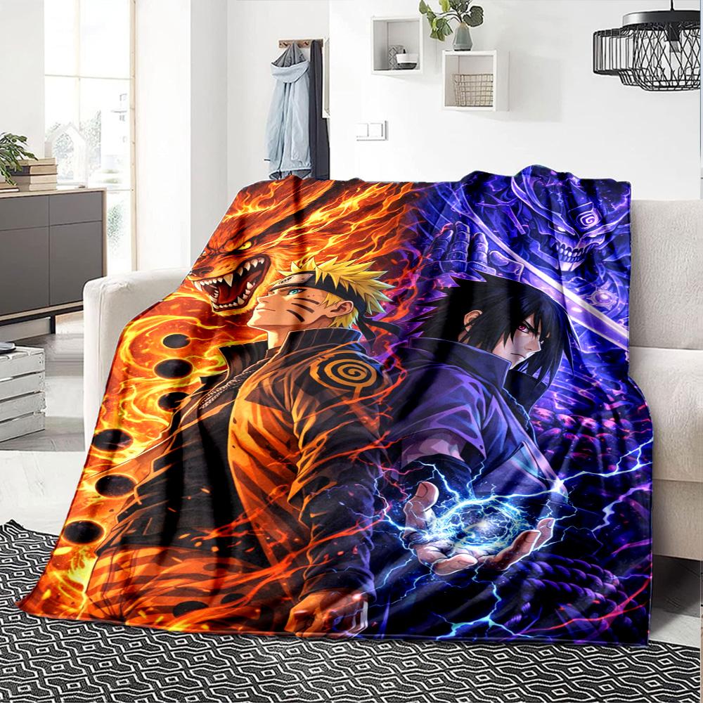 Naruto Blanket Ultra-Soft Suitable for Livingroom Bedding Office Four Seasons Multipurpose Warmthful Decor Gift for Travel Home Birthdays