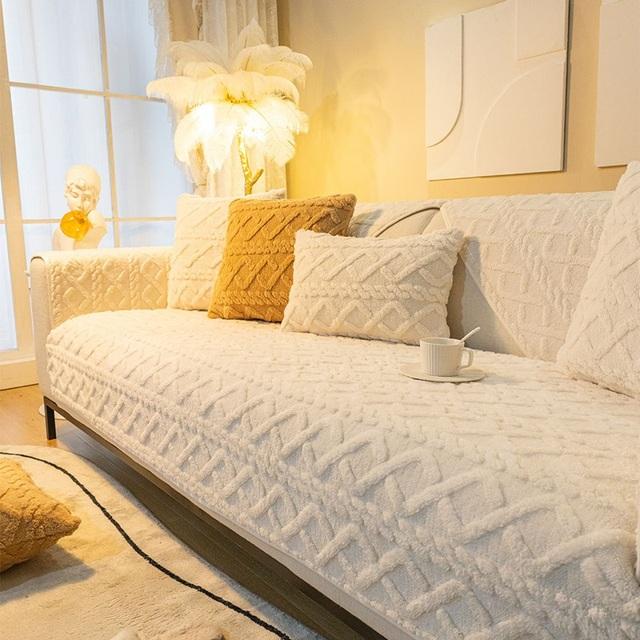 Зимние теплые фланелевые чехлы для диванов, разделенные диванные полотенца, утепленные плюшевые секционные чехлы для диванов, коврик, защита для сиденья, ковры для гостиной