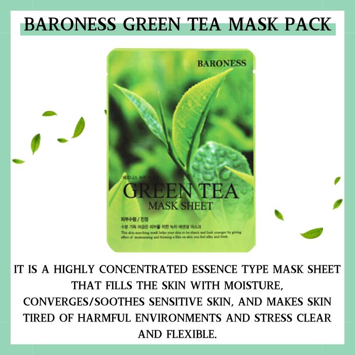 Маска-пленка с зеленым чаем Baroness 10 шт.