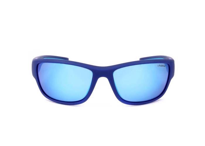 Солнцезащитные очки Polaroid Sport 7028 - S PJP 5X Синие Зеркальные поляризационные - Обтекаемая пластиковая оправа