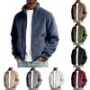 Men's Winter Solid Color Zipper Jacket Men's Casual Fashion Cardigan