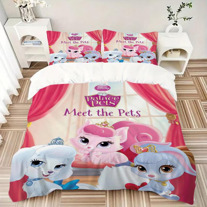 Palace Pets Royal Print 3Pcs Bedding Setduvet Cover With 2 Bedropillowcase Home Birthday Gift