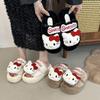 Hellokitty Cat Fluffy Slippers Women Wear Cute Thick Bottom Non-slip Comfortable Home Casual Versatile Cotton Slippers
