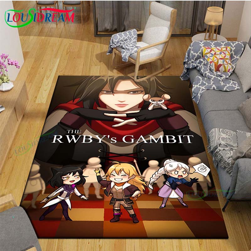 Anime Characters A-RWBY Carpet for Living Room Home Sofa Decoration,Children Game Large Decor Floor Mat Yoga Mat Large Carpet