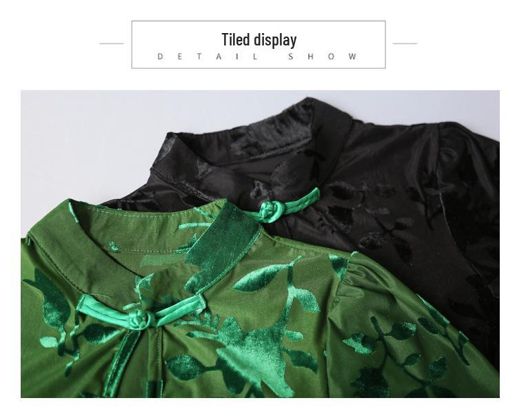 2022 Лето Сексуальная сетчатая блузка в китайском стиле ретро с застежкой-пуговицей-лягушкой