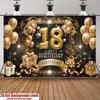 2D flat 2D flat banner, 1 piece, background decoration for 18th birthday party, polyester banner decoration