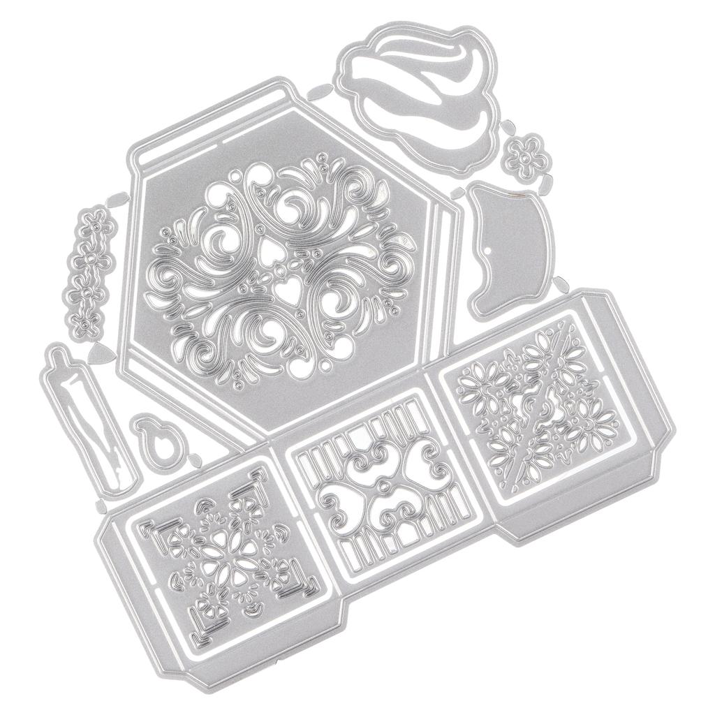 Вырубной штамп металлический шестигранный ящик углеродистая сталь тиснение режущие пластины для бумаги ручной работы чехол Carvin