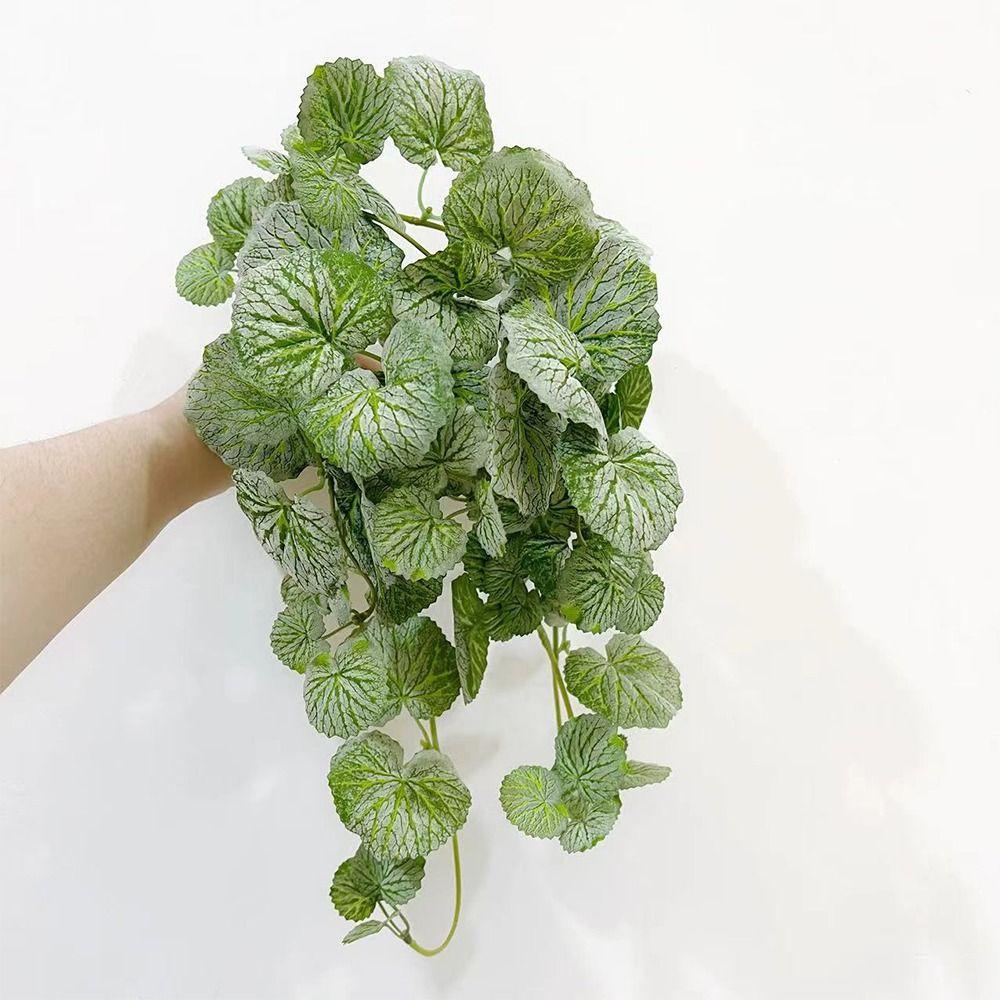 Home Decoration Artificial Begonia Leaves Green Plant Wall Creative Lifelike Plants Garland