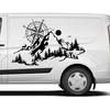 Compass Deer and Bear In The Mounta  Car Sticker Decal for Camper Rv Motorhome Caravan Van Decor