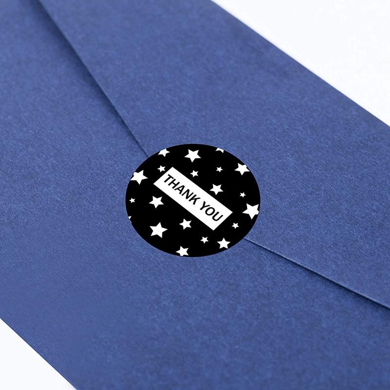 100-500pcs Black & White Thank You Stickers for Small Business Seal Labels DIY Handmade Labels 8 Designs Stationery Stickers