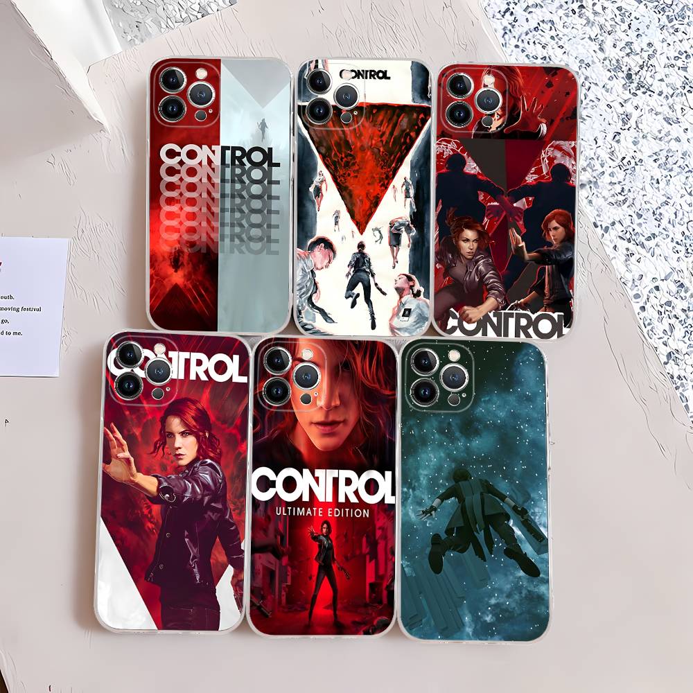 Game C-ControlS Classic For IPhone 11 12 13 14 15 16 17 Pro Max Plus Air Transparent Clear Shockproof Case